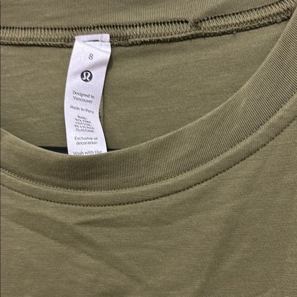 Lululemon Olive Green Tie-Front Dress - Picture 2 of 3